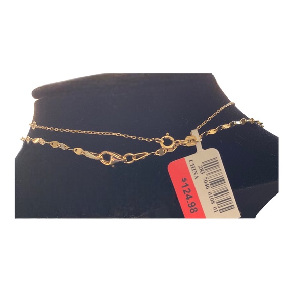 Womens 2-pc. Diamond Accent Necklace Set in 14K Gold Over Silver, 18” Chain, NWT - Picture 6 of 7